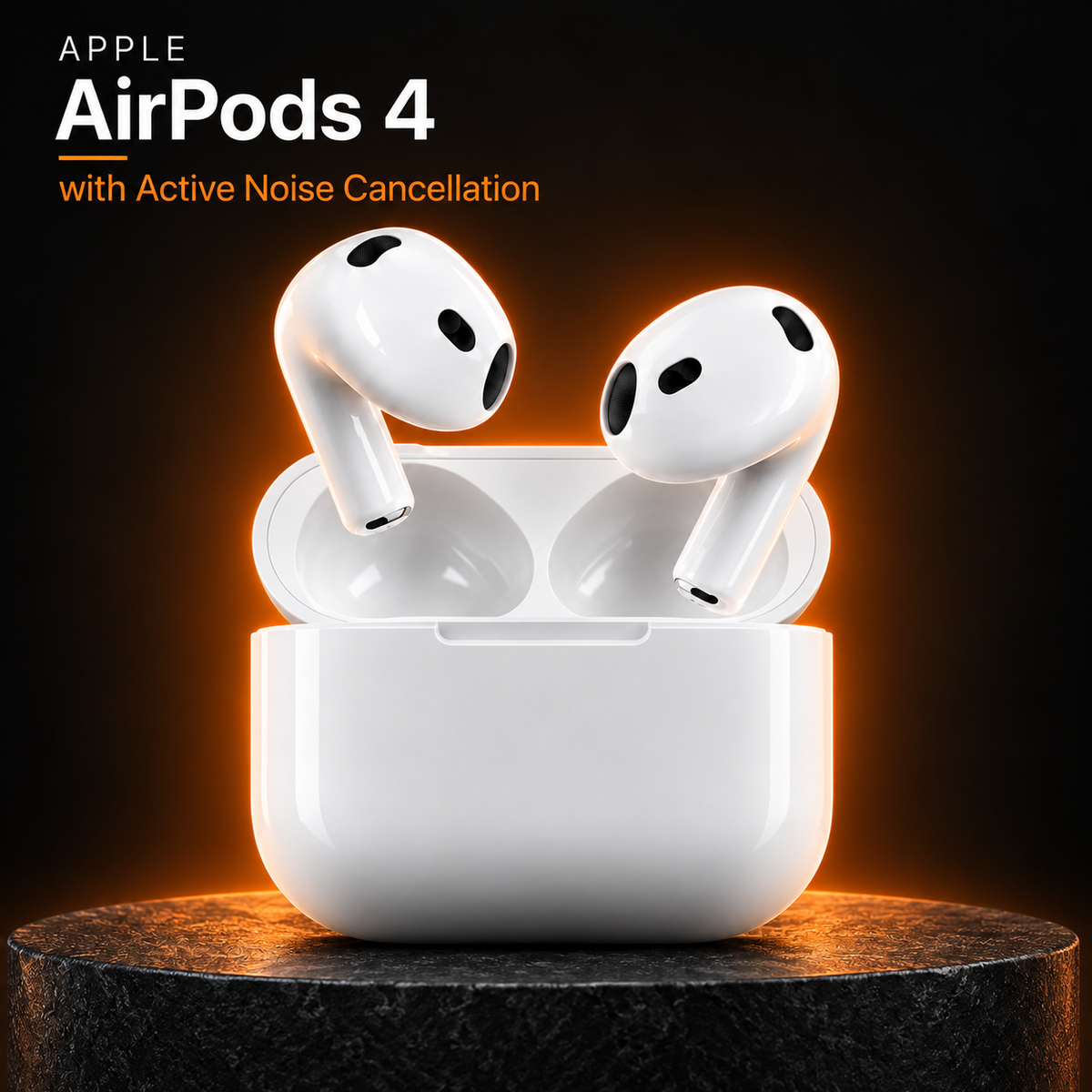 Apple AirPods 4 with Active Noise Cancellation — AI-generated promotional image 1