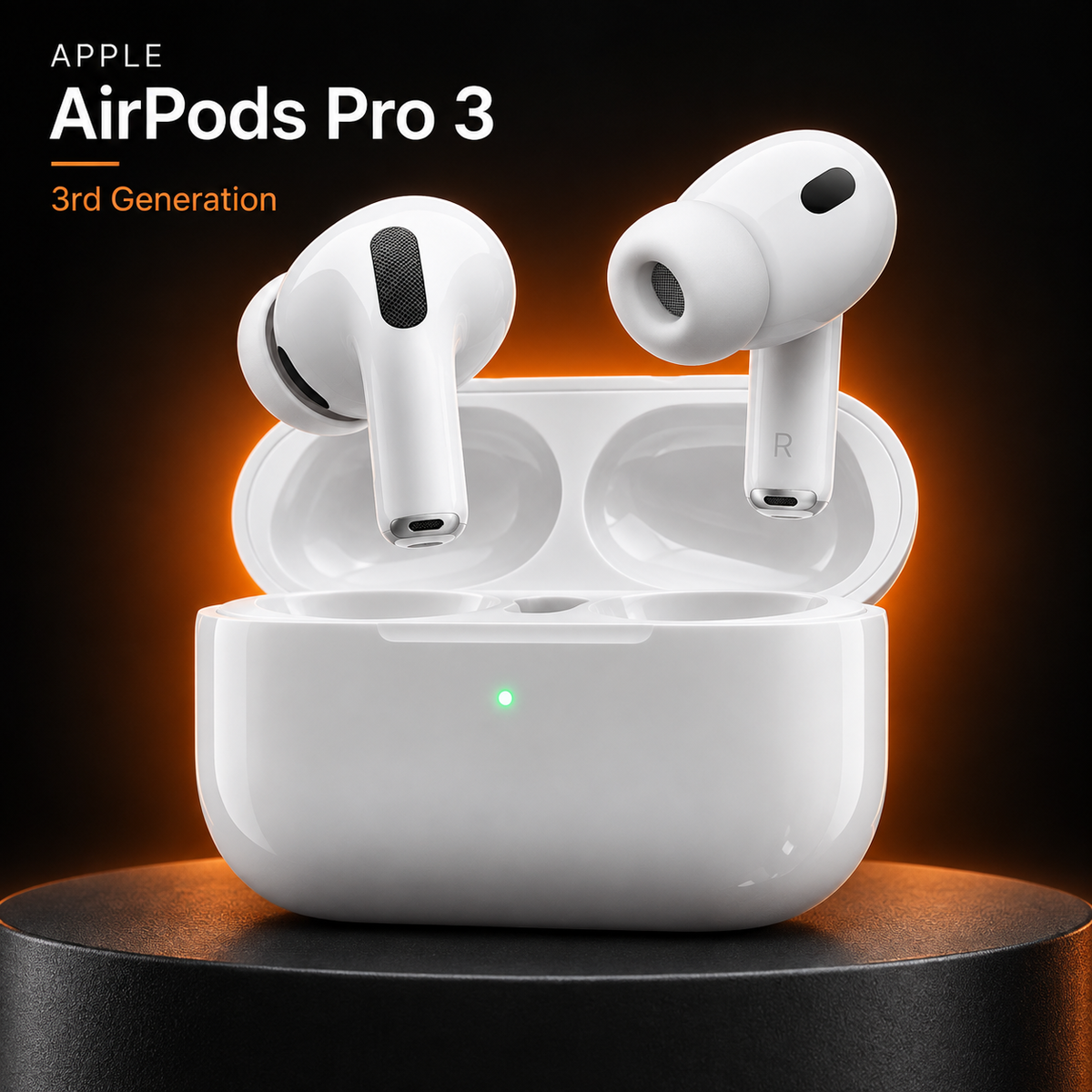 Apple AirPods Pro 3 + AppleCare — AI-generated promotional image 1