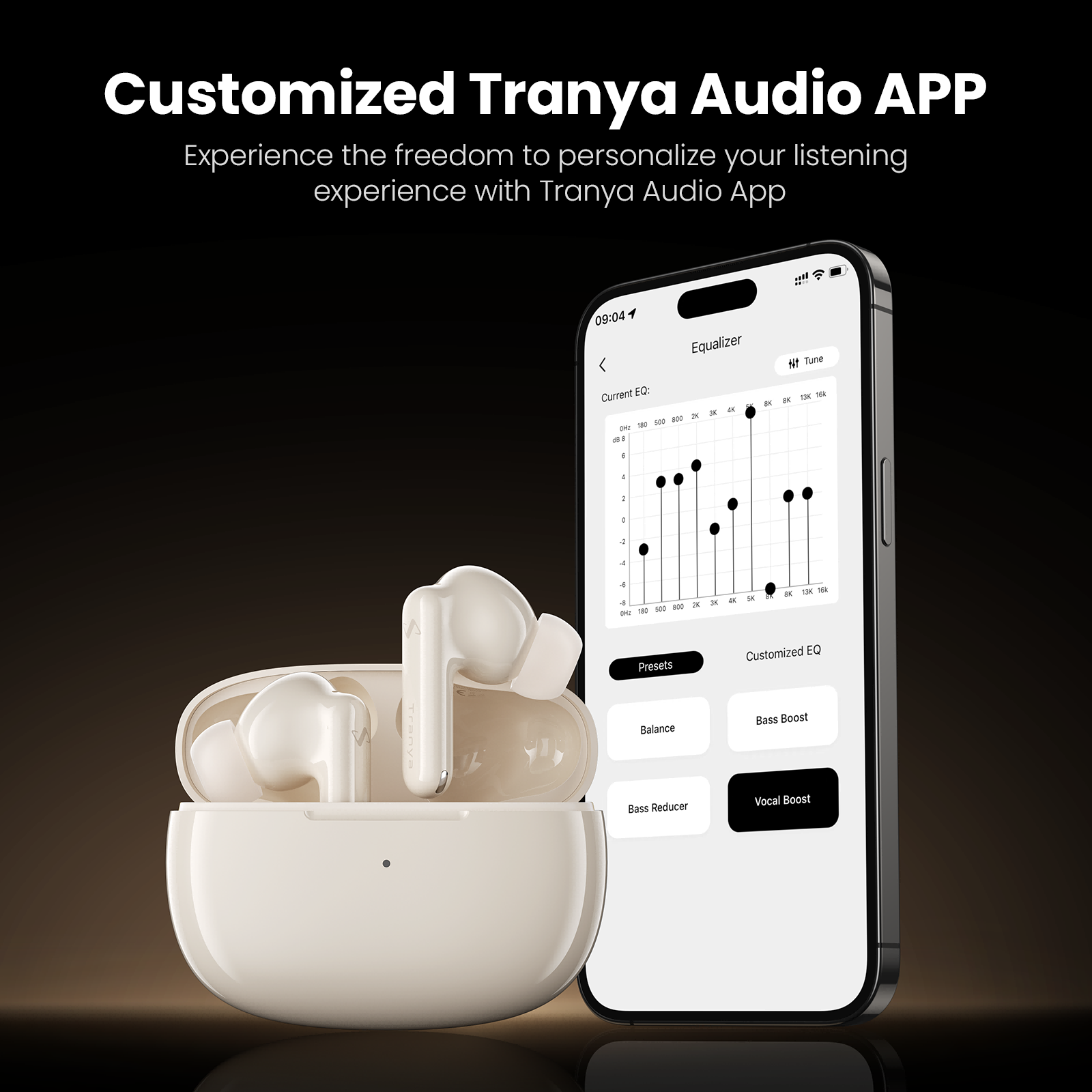 Tranya Nova Lite® ANC APP Support Dual Device Connection