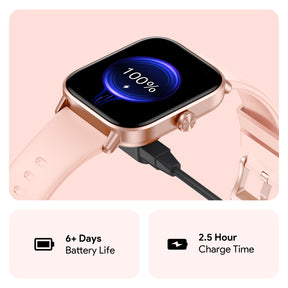 Tranya D16 Smartwatch® Fitness for Female and Male, Supports Bluetooth Calling, 24/7 Heart Rate Monitoring, Blood Oxygen Monitoring, Sleep and Step Tracking, 100 Sports Modes, IP68 Waterproof Fitness Tracker, Compatible with Android and iOS Systems