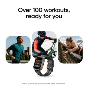 Tranya D28 Smartwatch® Bluetooth Calling, 100+ Sports Mode, Health Monitoring of Sleep, Blood Pressure, Heart Rate, Blood Oxygen, Compatible with Android/iOS System