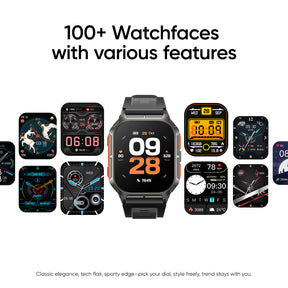 Tranya D28 Smartwatch® Bluetooth Calling, 100+ Sports Mode, Health Monitoring of Sleep, Blood Pressure, Heart Rate, Blood Oxygen, Compatible with Android/iOS System