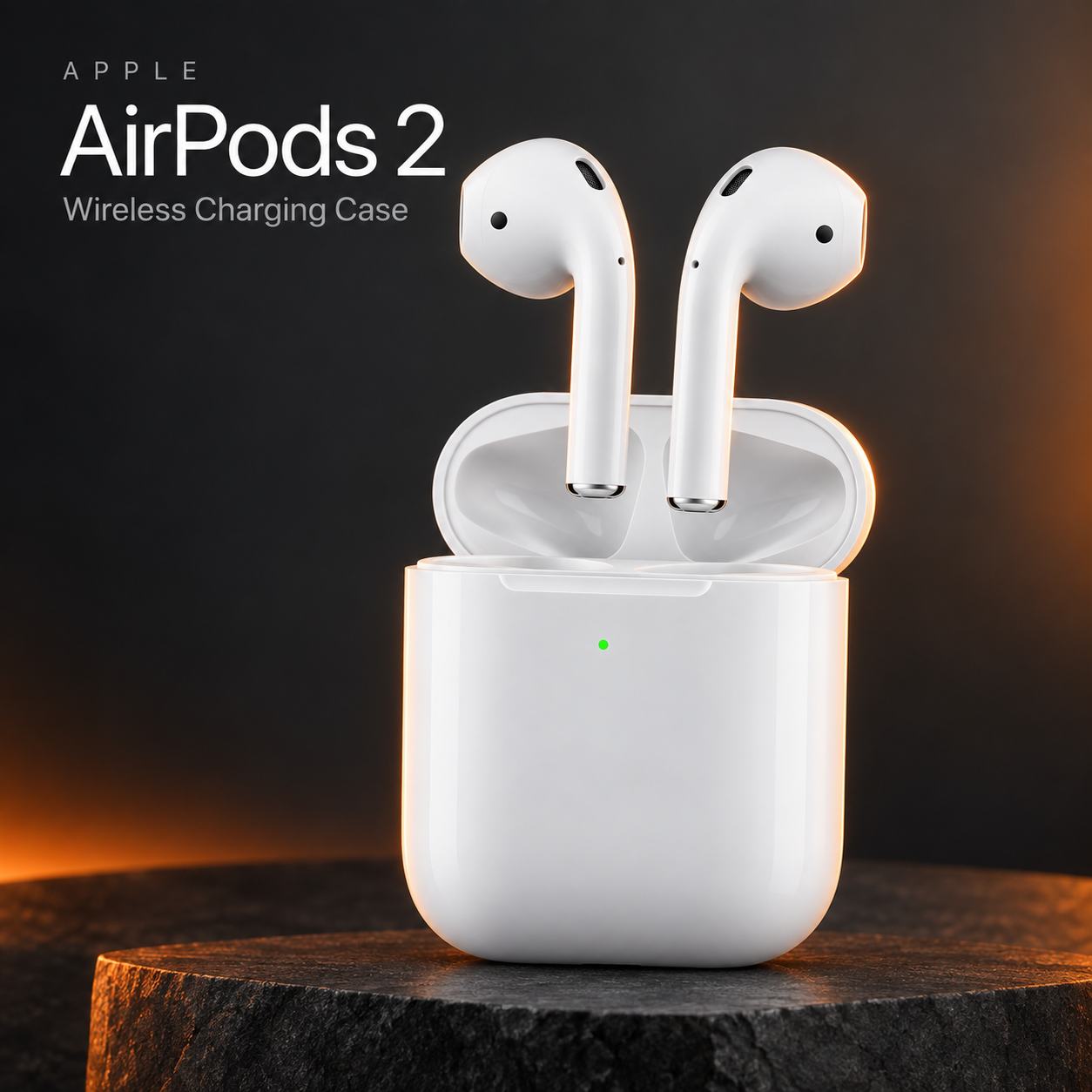 Apple AirPods 2 — AI-generated promotional image