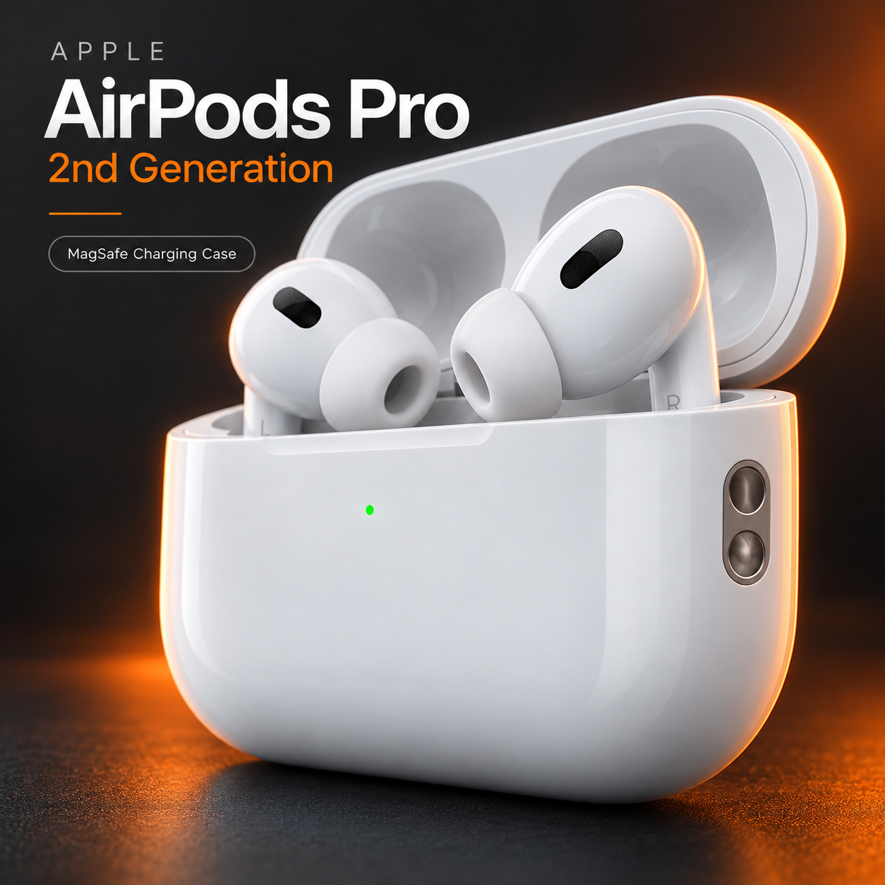 Apple AirPods Pro 2 with MagSafe Charging Case (Lightning) — AI-generated promotional image 4